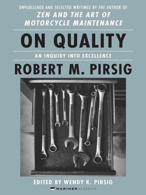 Title details for On Quality by Robert M. Pirsig - Available